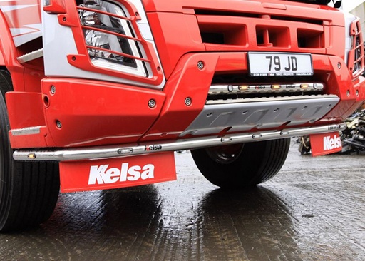 [VLS09/W] RVS LoBar voor Volvo FMX II | 5 Witte + 2 Oranje LEDs