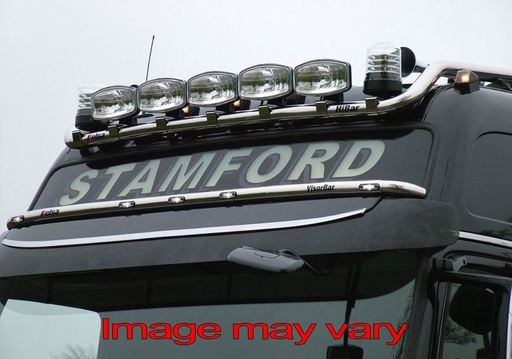 [VVS02/A] RVS VisorBar voor Volvo FM/FH3 | 5 Oranje LEDs