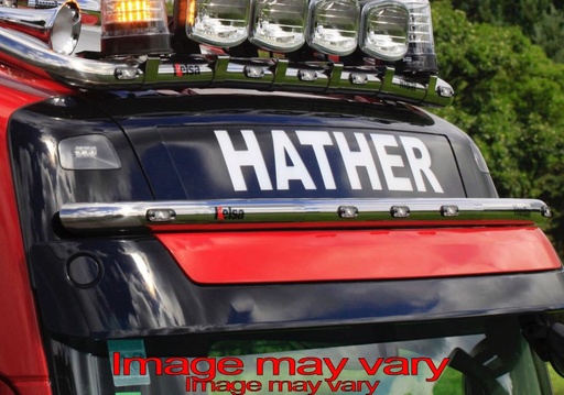 [VVS20/A] RVS VisorBar voor Volvo FH4 Globetrotter (XL) | 5 Oranje LEDs