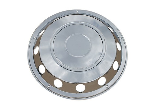 [270711225F] RVS Lockring wieldop voorwiel gesloten 22,5 inch zweedse stijl
