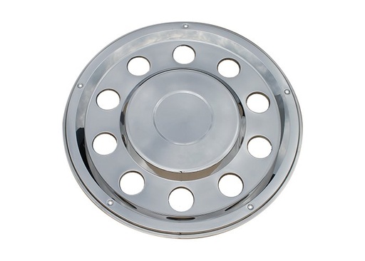 [270711225R] RVS Lockring wieldop achterwiel gesloten 22,5 inch zweedse stijl