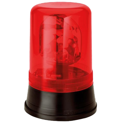 [260759524R] AEB "595" 24V rotating beacon - Red lens