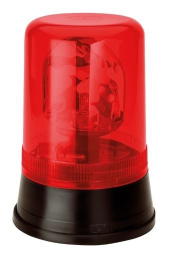 [260759524R] AEB "595" 24V rotating beacon - Red lens