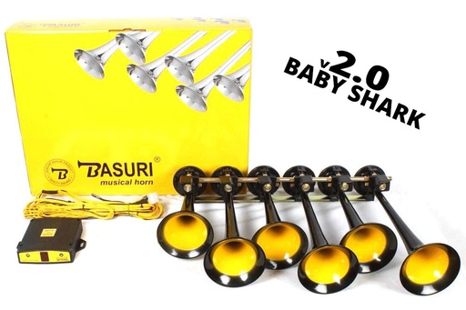 [1707532214] Basuri Baby Shark Air Horn 2.0 12/24V - 18 Melodies