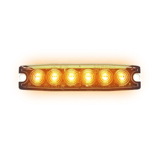[26076350132] Extra dunne opbouw flitslamp 6 led oranje 130,5x30x6,6mm