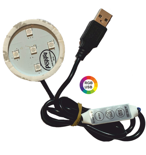 [500221] Poppy LED Light Base RGB | USB-A Connection