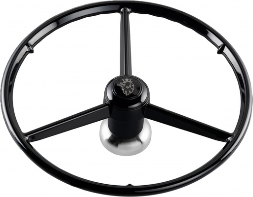 [500953] 3-Spoke Steering Wheel for Scania R Series Steamline & NextGen | Black with Griffin Logo