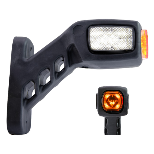 [2607900003] Sidemarker Rubber Arm Short Freedom LED 3 Colors - Left