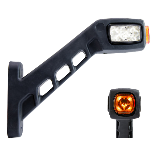 [2607900005] Sidemarker Rubber Arm Long Freedom LED 3 Colors - Left