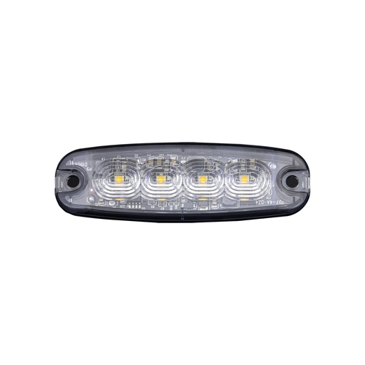 [2607850202HP-A] 4-LED Extra Thin Strobe Light - Amber 9-30V