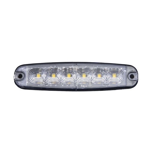 [2607850203HP-A] 6-LED Extra Thin Strobe Light - Amber 9-30V