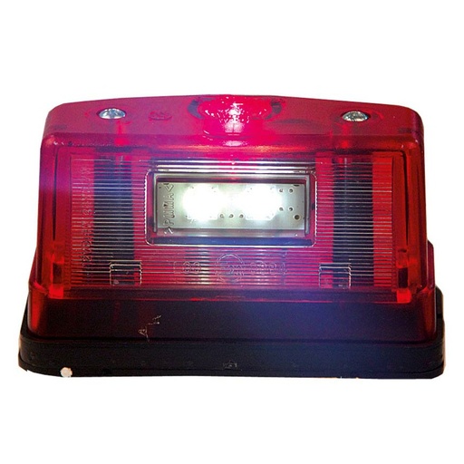 [2607800031] 2-LED License Plate Light | Red 12-24V