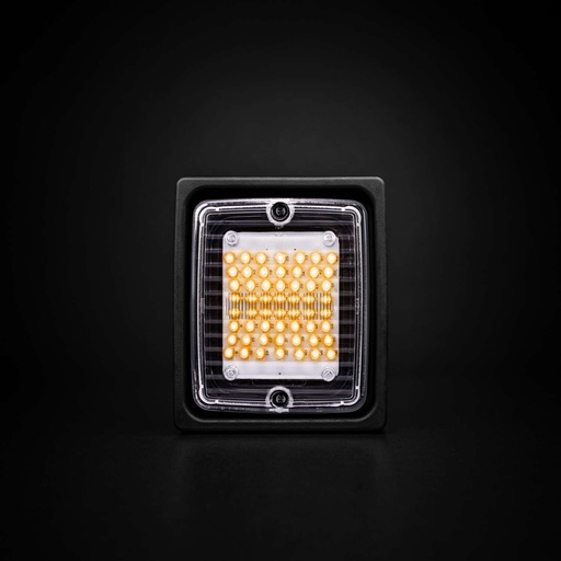 [2607800115] iZELED Blok Flitslamp Oranje Helder Glas
