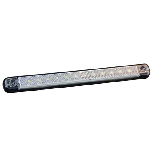 [2607800257] Zijmarkeringslicht 12 LED Met Reflector 12/24V - Wit