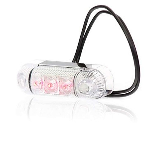 [2607800285] Strands postielamp rood LED 12/24V helder glas
