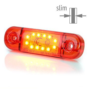 [2607800344] Zijmarkering 12 LED- Rood