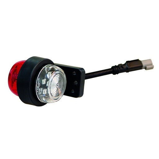 [2607800423] Complete rubber arm short with position light white/red (150mm)