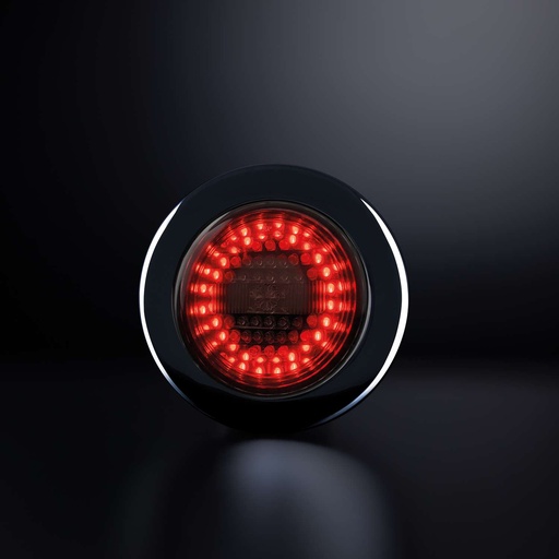 [2607800621] IZE LED Dark Knight Tail/Brake Light & Dynamic Indicator Round (Left)