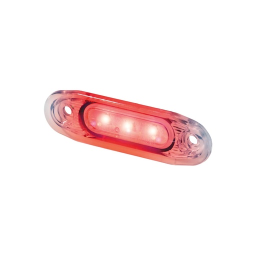 [2607810024] 3-LED SLD Marker Light | Red with Clear Lens 12-24V