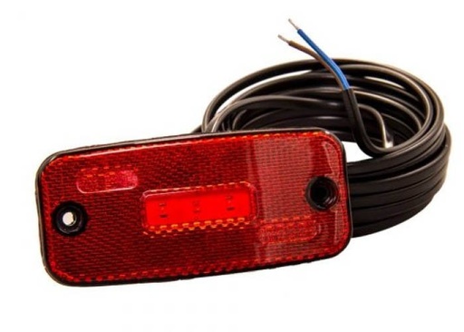 [2607810131] LED Side Marker Light 12-24V + 5m Cable - Red