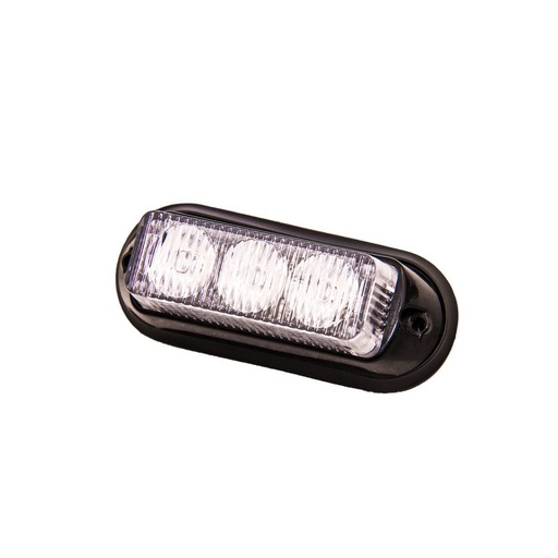 [2607850155-A] 3-LED Strobe Light Amber 12/24V | Surface Mounting