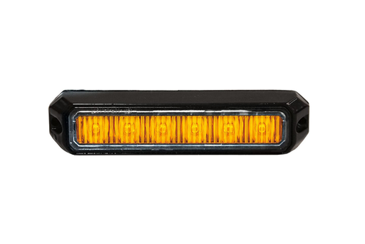 [2607850176HP-AM] LED Flitser "Mini" Amber 6x3W LED