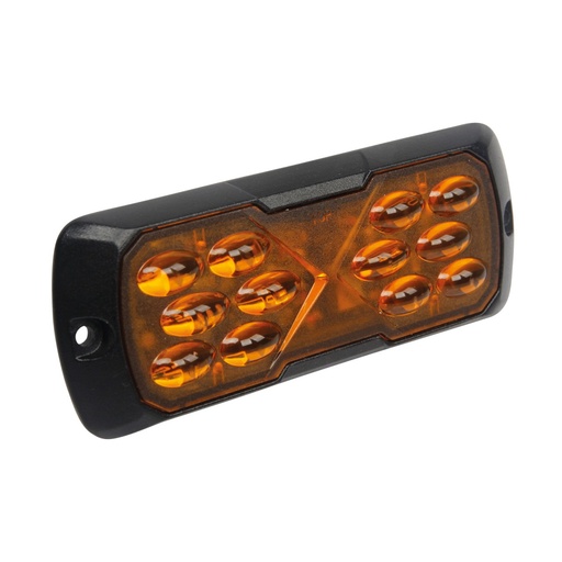 [2607850195HP-A] 12-LED "FISHEYE" Strobe/Warning Light Amber