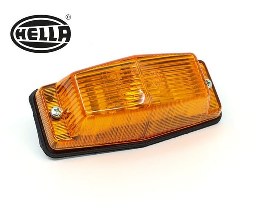 [001321001] Hella Double Burner - Amber With Rubber Back - 24 Volt