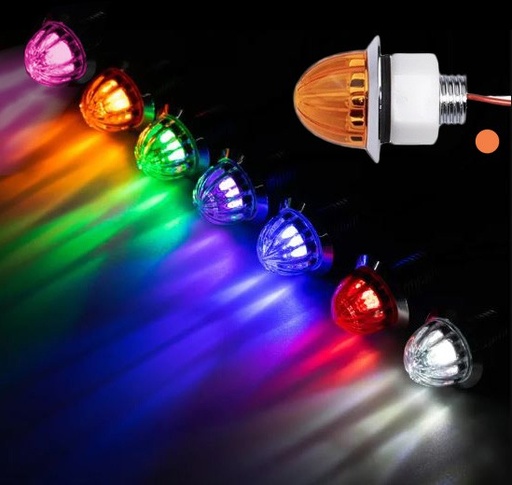 [26070219-A] Nedking LED Mini Watermelon Light - Oranje met oranje lens