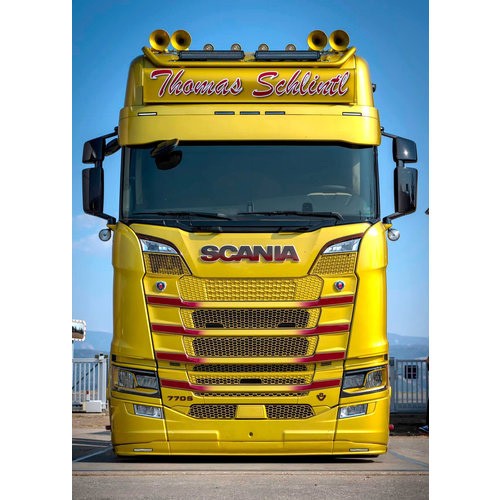 [2SCNGOSXS2NGT4] Bumper Spoiler for Scania NextGen with Medium Bumper | Type 4 Short | 2 Lightholes