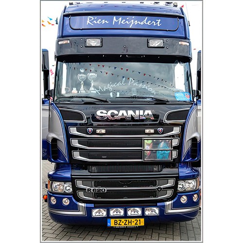 [7SC4RHL2B] Zonneklep voor Scania 4-Serie Highline | Type 2B | 2 Lampgaten