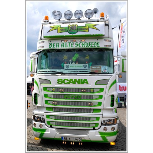 [7SC4RTL3DT] Sunvisor for Scania 4 Series Topline | Type 3D | 7 Lightholes
