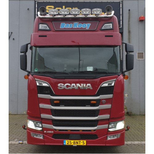 [7SCNG4AFBN2] Zonneklep voor Scania Next Generation | Platte Bodem | 2 Lampgaten