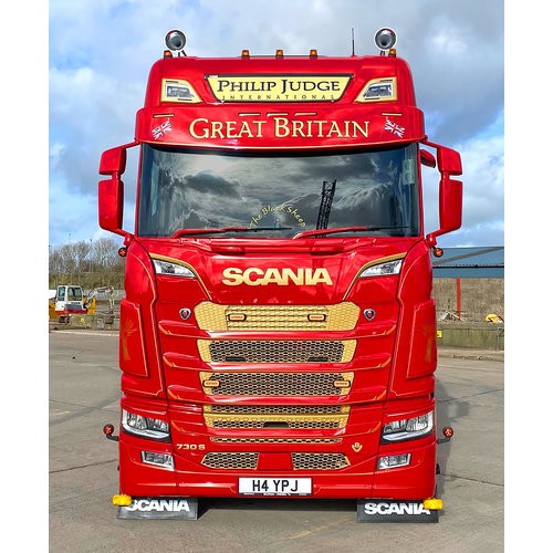 [7SCNG5ARBN5] Zonneklep voor Scania NextGen | Ronde Bodem | 5 Lampgaten