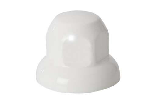 [2707203300W] (33mm) Kunststof witte wielmoerdoppen (20 stuks)