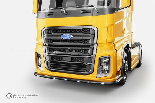 [210985104171] Stainless Steel Spoilerbar "F-LINER" for Ford F-Max | 5 White + 2 Amber LEDs | Black