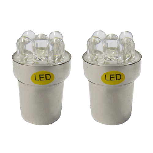 [20167524VO] SET (2) BA15 LED LAMPEN CTC (oranje)