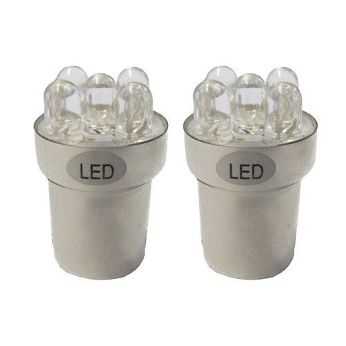[20167524VW] BA15s Lights with 5 LEDs White | Set of 2 Pieces
