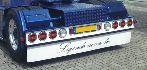 [110802211815K] Universal Rear Bumper | 8 Holes with License Plate Cutout