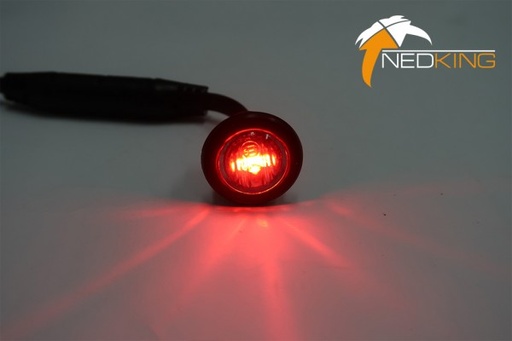 [2607239] Positielicht Rond LED - Rood Smoke Glas