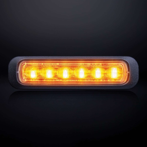[2607850403] Dark Knight Strobe Light Amber 6 LED Clear Lens 